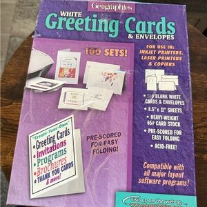 Geographics White Greeting Cards (20) & Envelopes (61) Set.